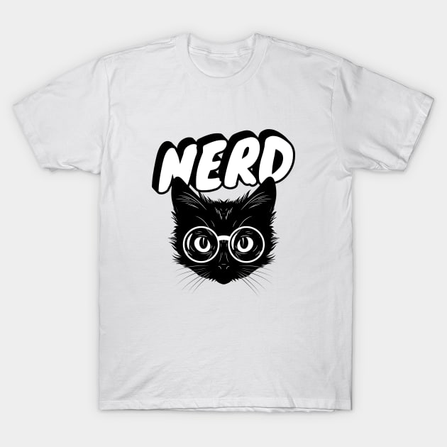 Nerdy Cat T-Shirt by Indieteesandmerch